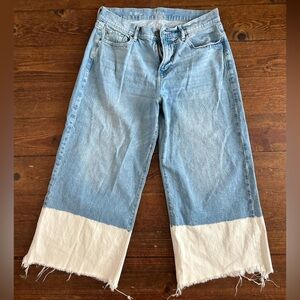 a.n.a. Women's Two-Tone Wide-Leg Jeans